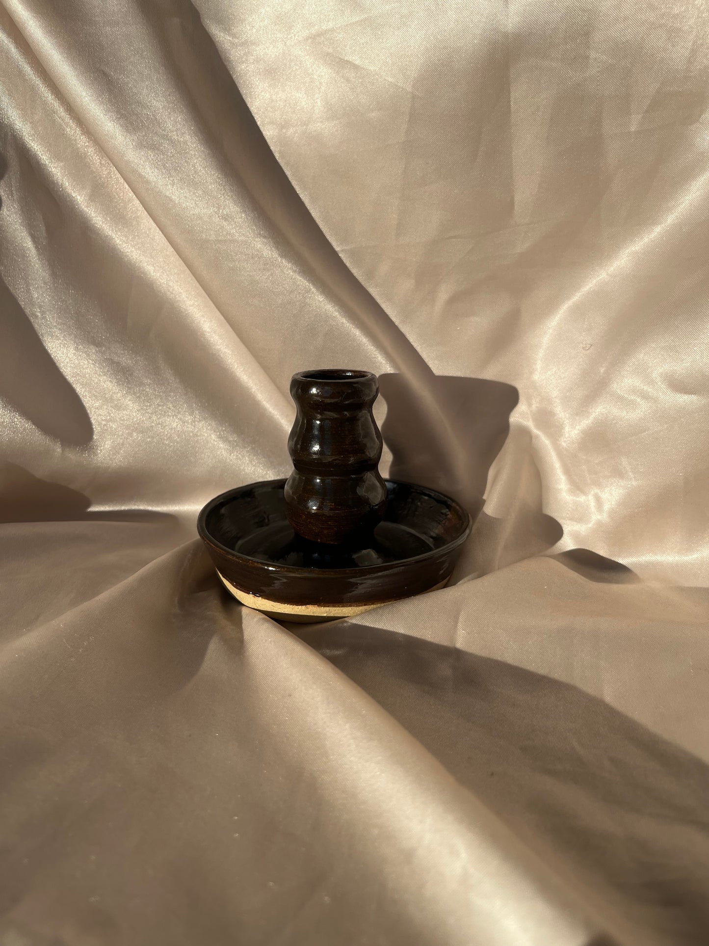 Candlestick holder- Dark Brown