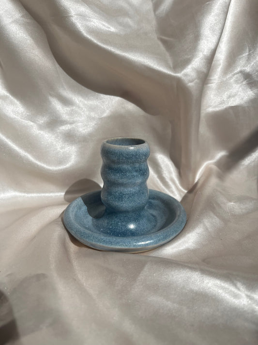 Candlestick holder- Denim Blue