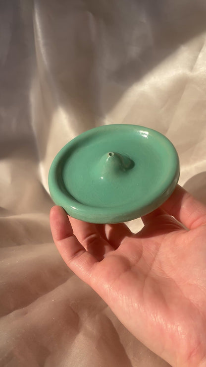 Incense holder-aqua